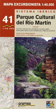 Mapa excursionista del Parque Cultural del Río Martín, E 1:40.000