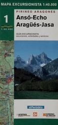 Portada de: Mapa excursionista Ansó-Echo, Aragüés-Jasa
