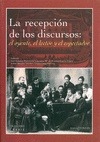 Portada de: RECEPCION DE LOS DISCURSOS: EL OYENTE, EL LECTOR Y EL ESPECTADOR
