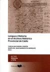 Portada de: LENGUA E HISTORIA EN EL ARCHIVO HISTORICO PROVINCIAL DE CADIZ