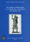 Portada de: CLAUDIO CONSTANZO Y LA EPIGRAFIA EXTREMEÑA DEL SIGLO XIX
